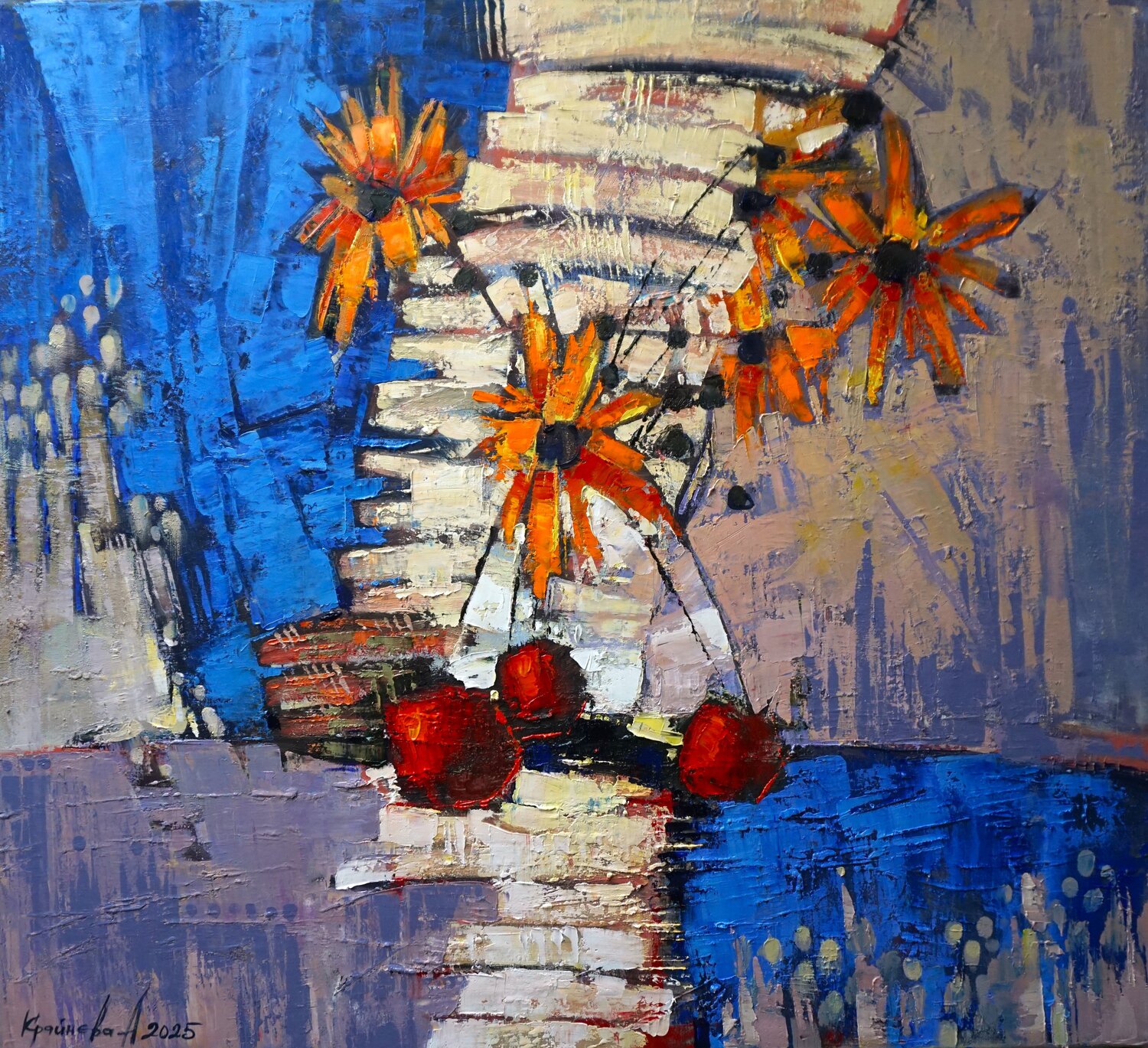 Autumn lyrics Anastasia Kraineva Original painting for sale