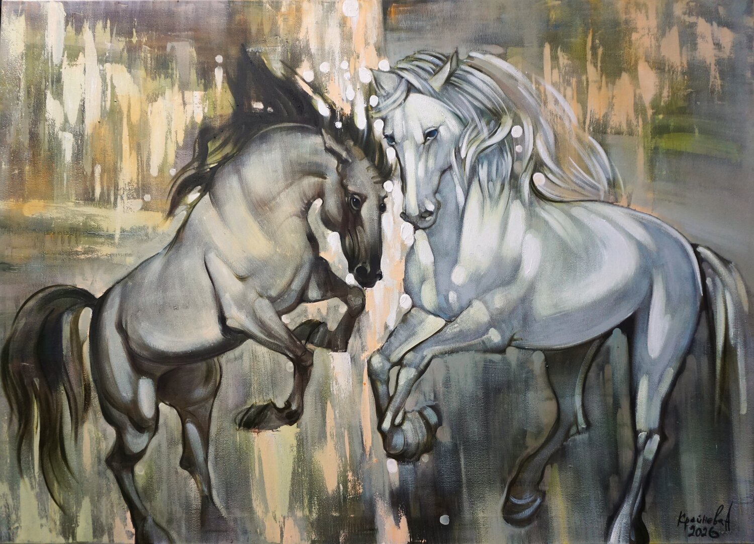 In the rays of the rising sun Anastasia Kraineva Original painting for sale