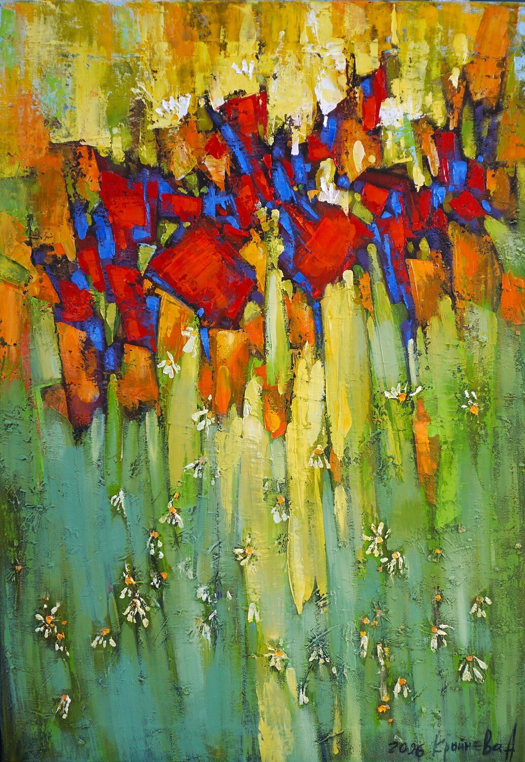 Summer in your eyes Anastasia Kraineva Original painting for sale