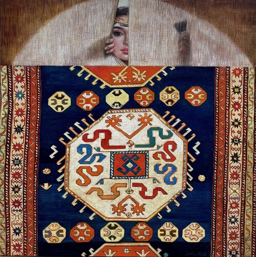 Karabakh Carpet II by Emil Aziz, Painting for Sale on Select