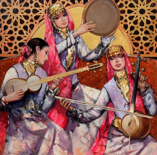Melodies from Baku by Emil Aziz, Painting for Sale on Select