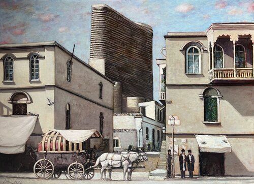 Baku Oldtown - Azerbaijan by Emil Aziz, Painting for Sale on Select