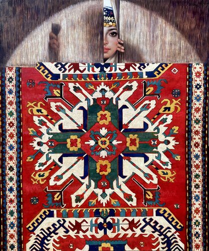Carpet Weaver II by Emil Aziz, Painting for Sale on Select