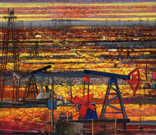 The Black Gold by Emil Aziz, Painting for Sale on Select
