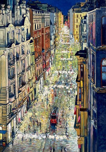 Taksim İstiklal von Emil Aziz, Malerei kaufen auf Select