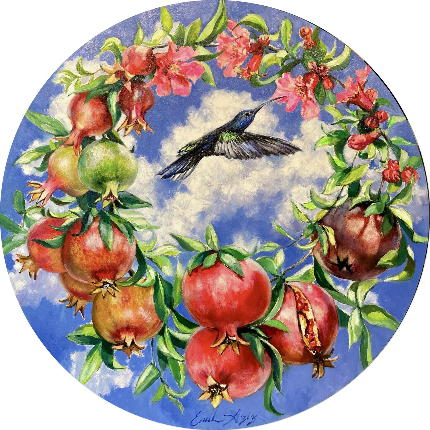 Life Circle II Emil Aziz Original painting for sale