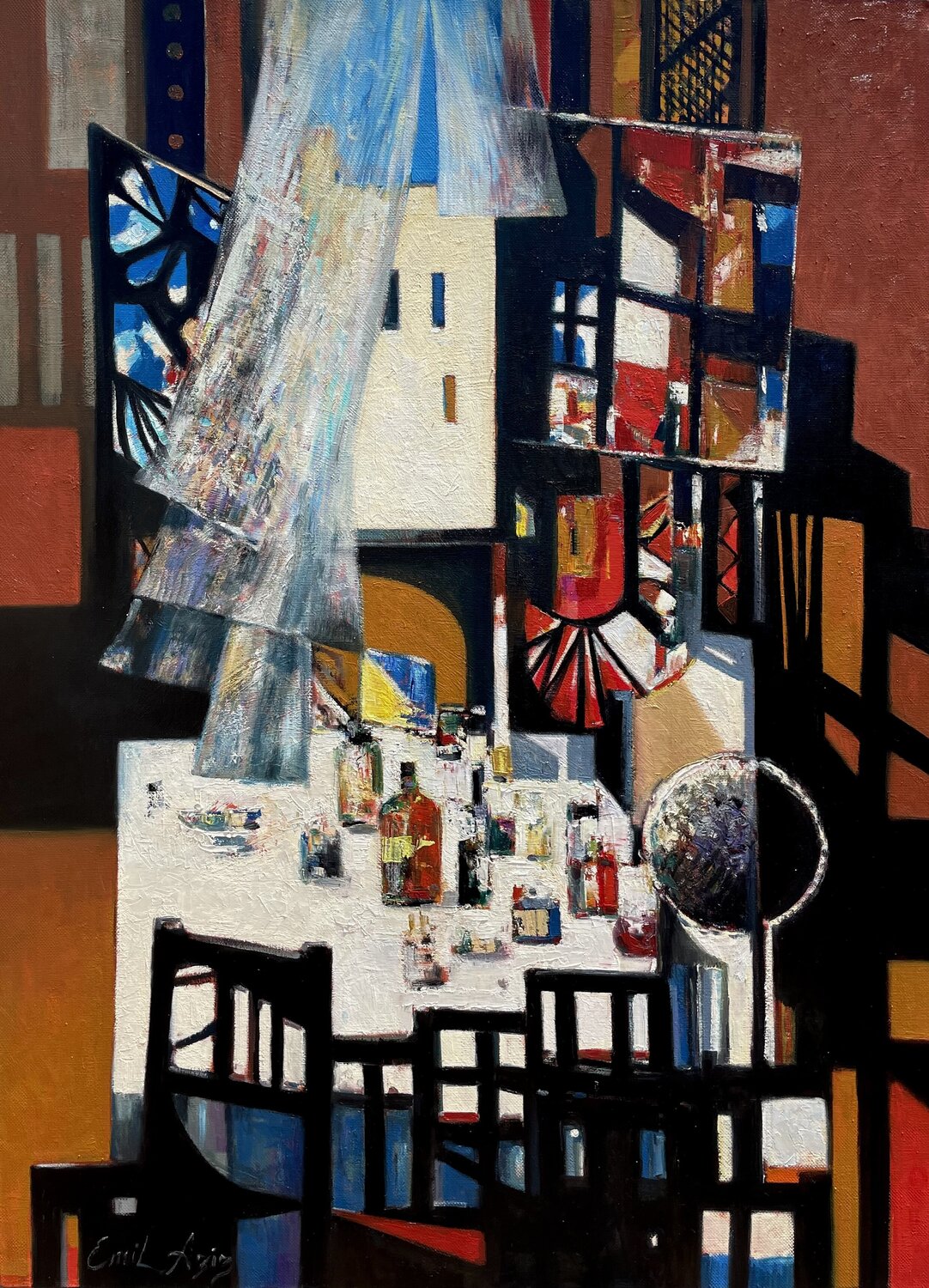 Picasso’s Window Emil Aziz Original painting for sale