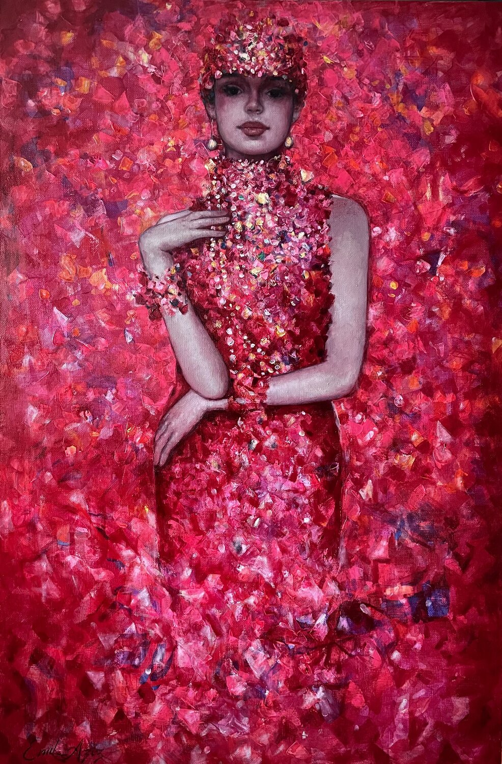 Precious Stones : Ruby Emil Aziz Original painting for sale