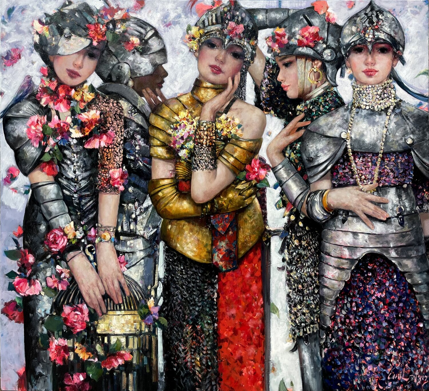 The Warriors Emil Aziz Original painting for sale