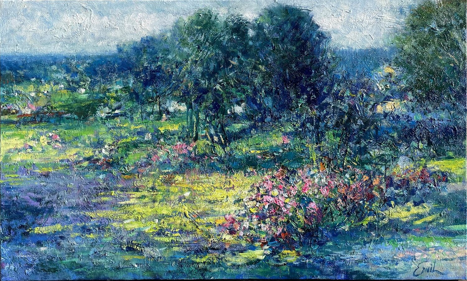Village Memories Emil Aziz Original painting for sale