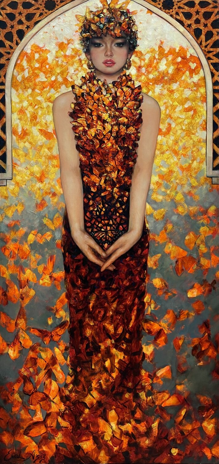 The Butterfly Dress Emil Aziz Original painting for sale