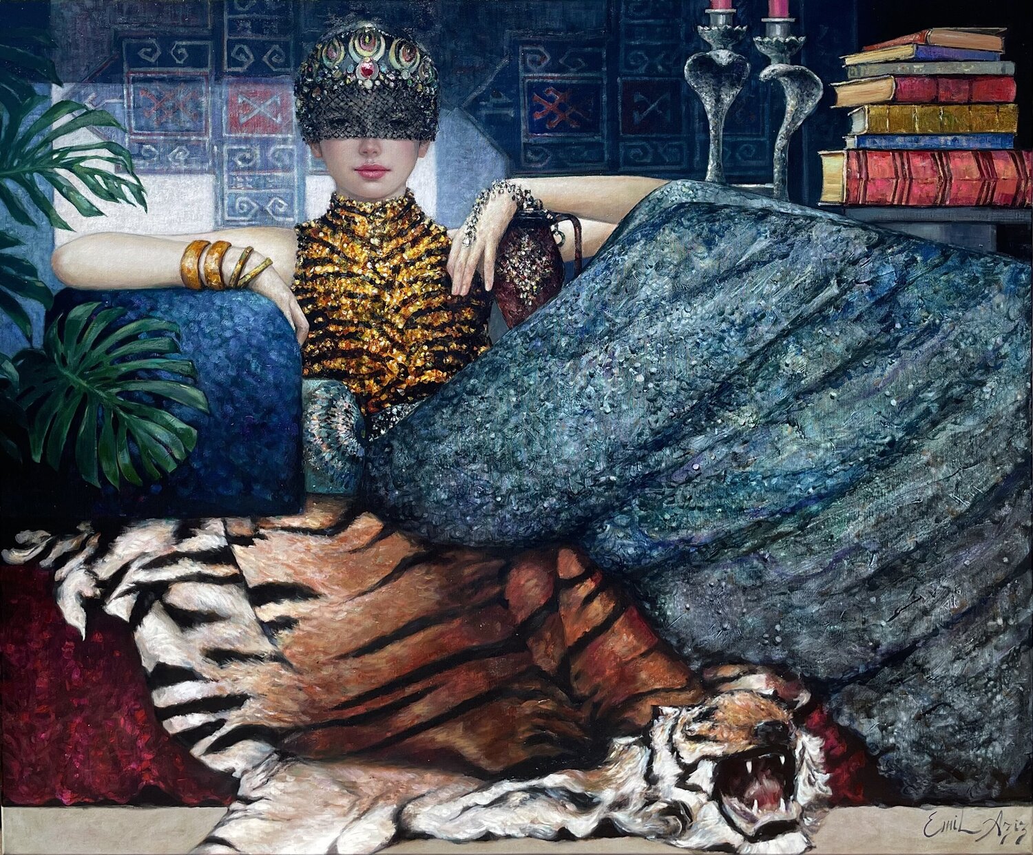 The Young Princess Emil Aziz Original painting for sale