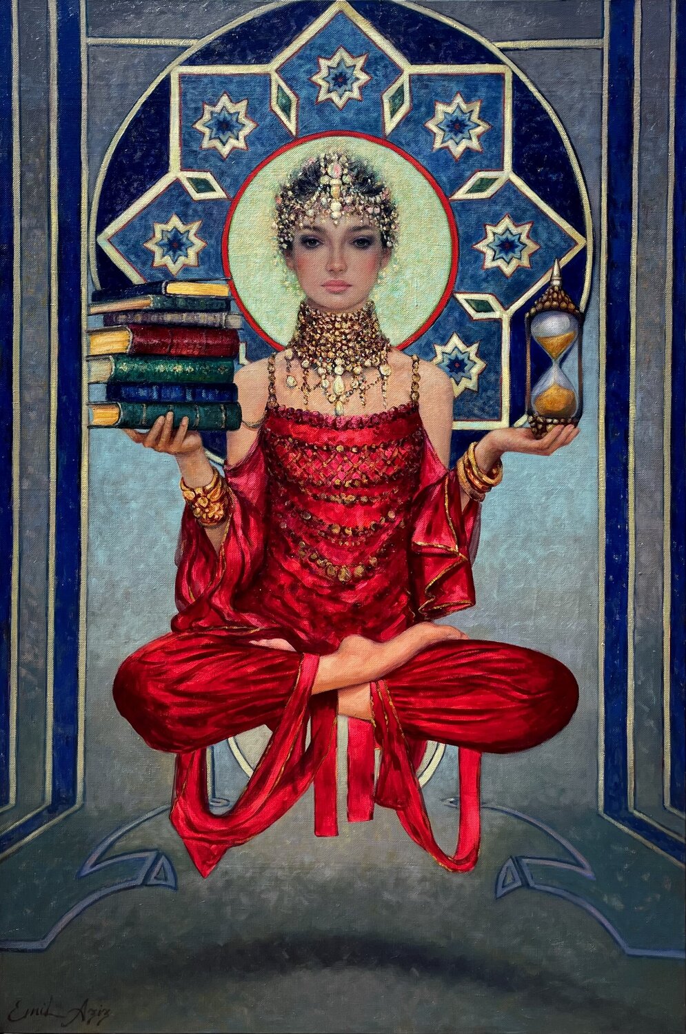 The Sage of Time Emil Aziz Original painting for sale