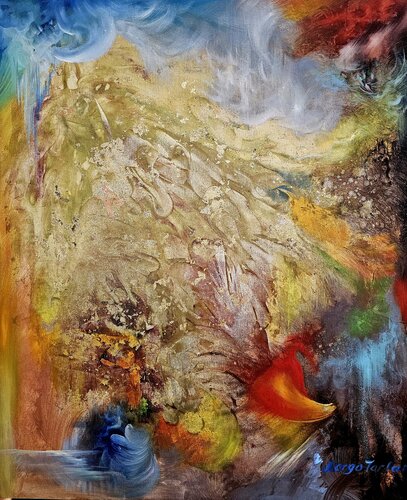 Gentle Fluorite by Margarita Akhmetgaleeva, Painting for Sale on Select
