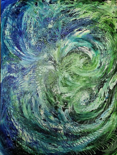 Tales of the blue lagoon by Margarita Akhmetgaleeva, Painting for Sale on Select