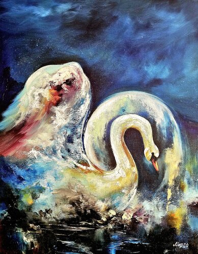 Bride Swan by Margarita Akhmetgaleeva, Painting for Sale on Select