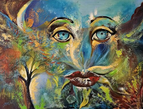 Amazon eyes by Margarita Akhmetgaleeva, Painting for Sale on Select