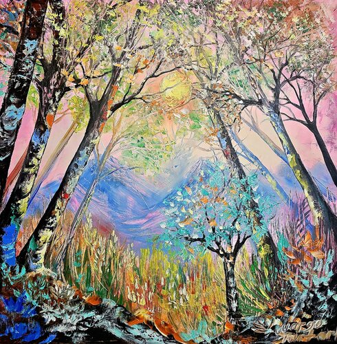 The Whispering Woods by Margarita Akhmetgaleeva, Painting for Sale on Select