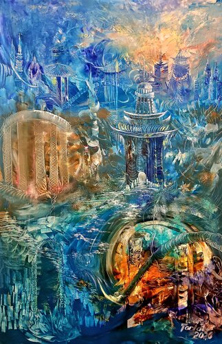 Atlantis: A Glimpse Through by Margarita Akhmetgaleeva, Painting for Sale on Select