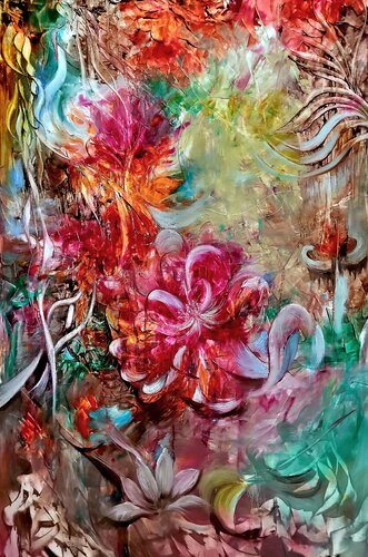 Crimson Symphony by Margarita Akhmetgaleeva, Painting for Sale on Select