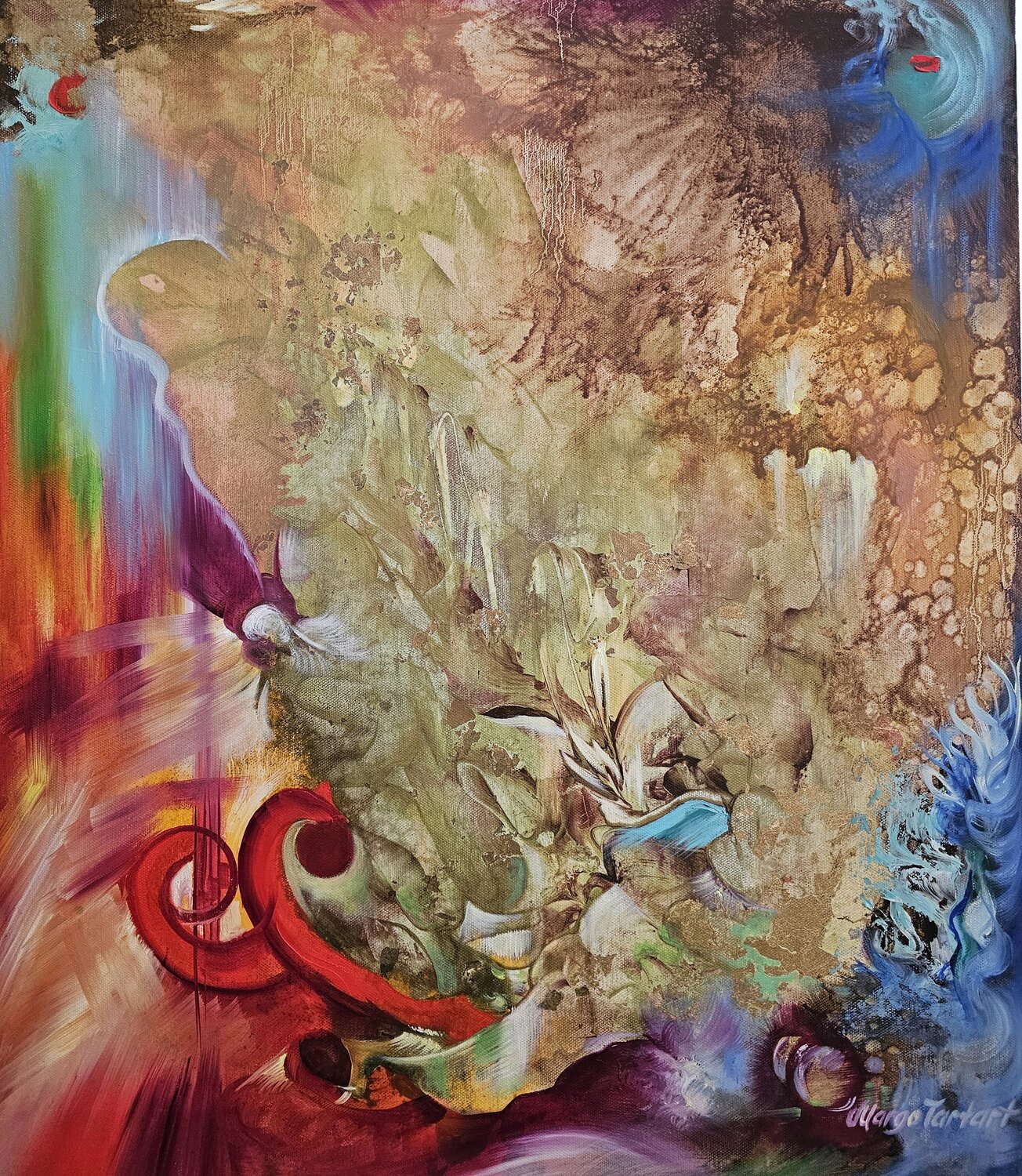 Passionate Ruby Enigma Margarita Akhmetgaleeva Original painting for sale