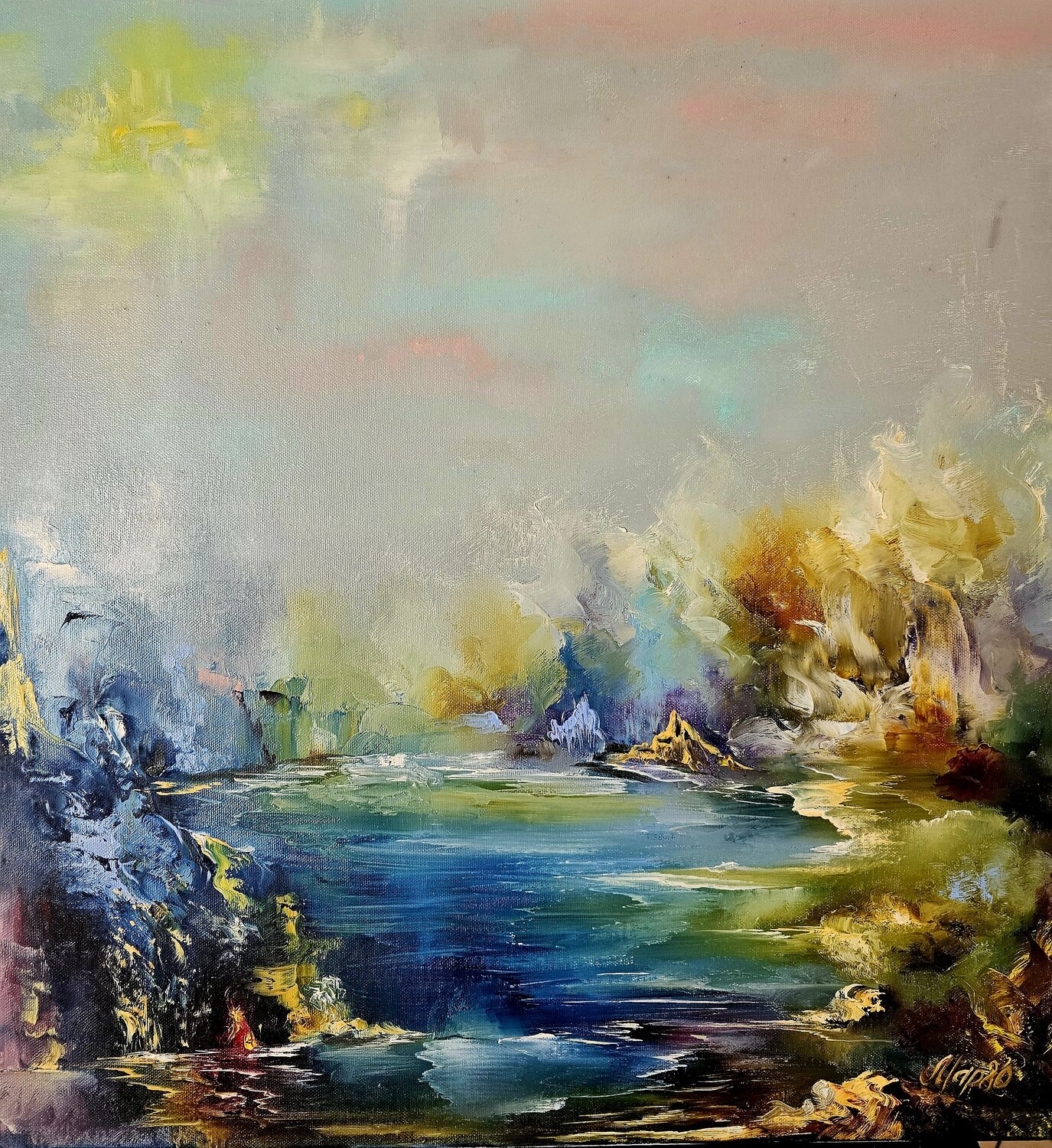 Soul lake Margarita Akhmetgaleeva Original painting for sale