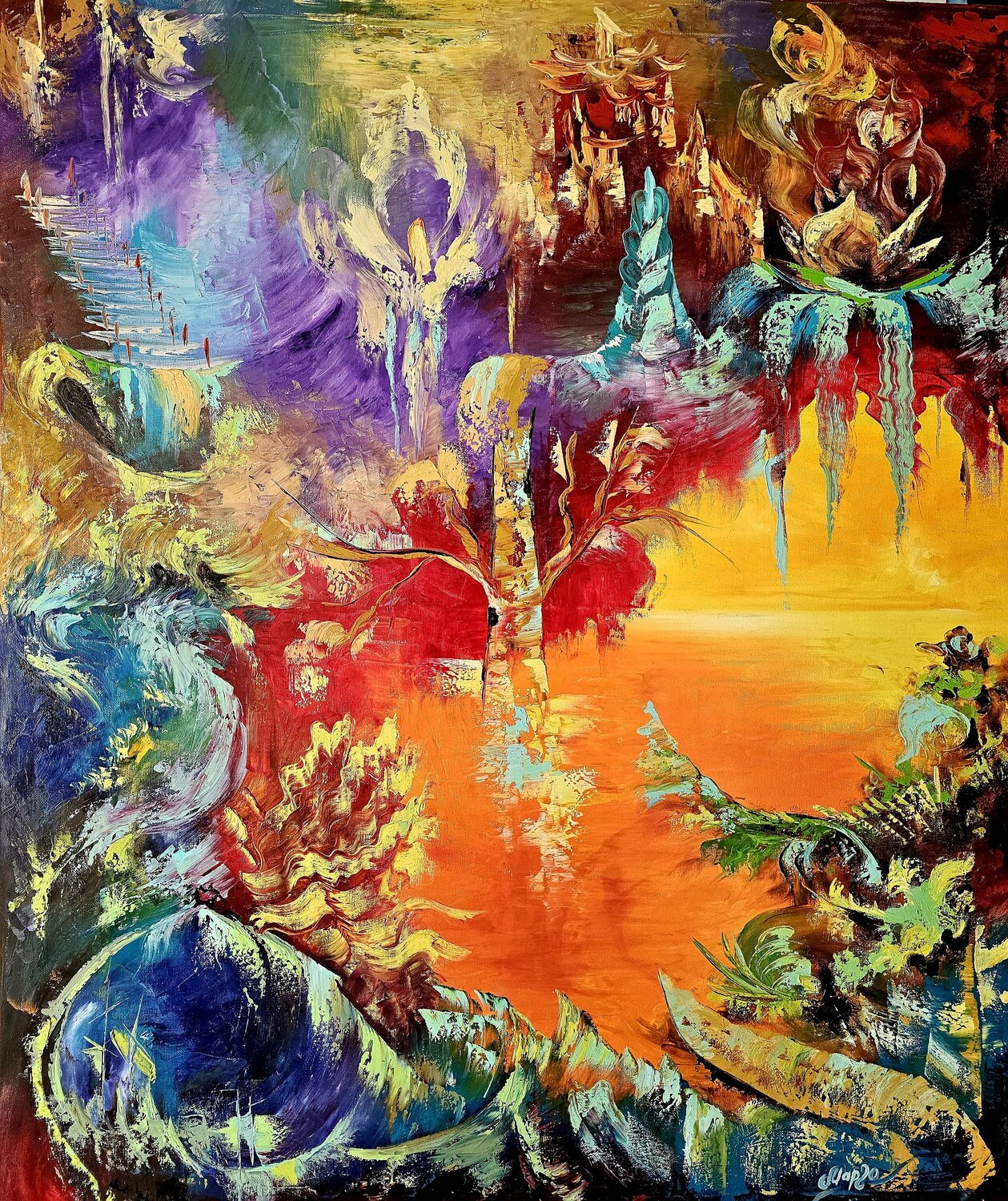 Another Universe Margarita Akhmetgaleeva Original painting for sale