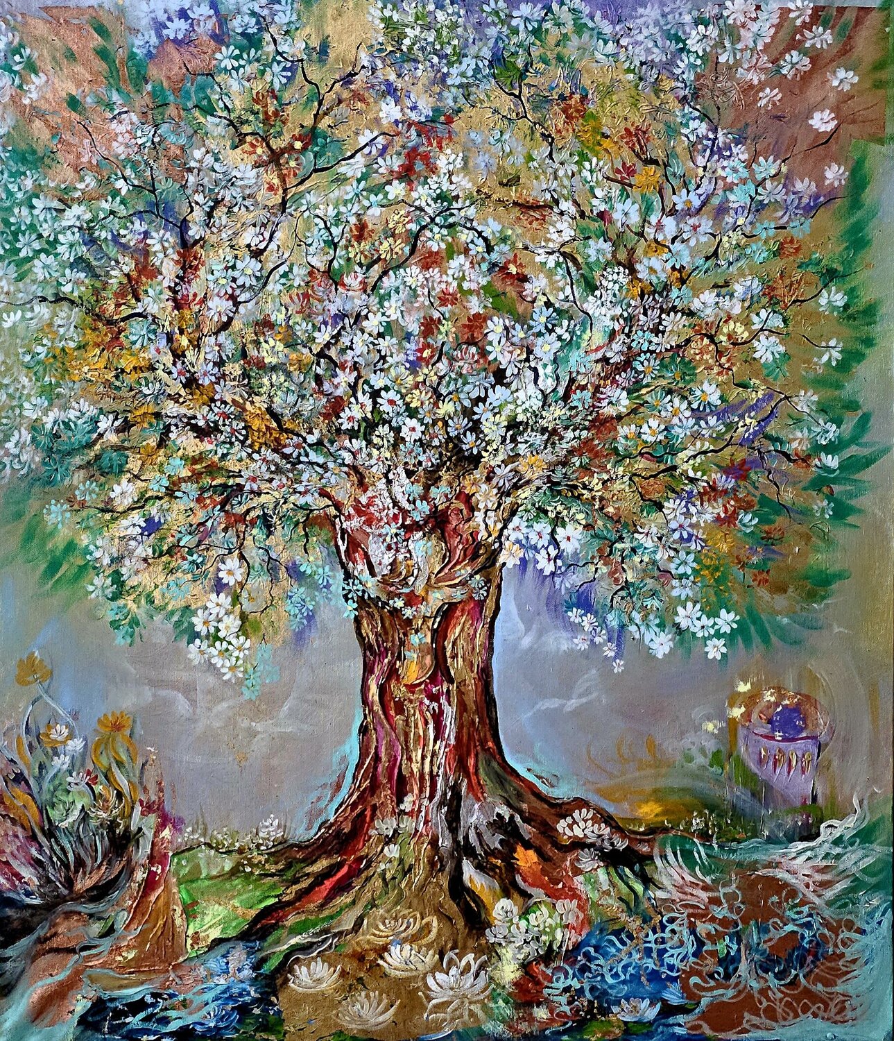Sacred Connection Margarita Akhmetgaleeva Original painting for sale