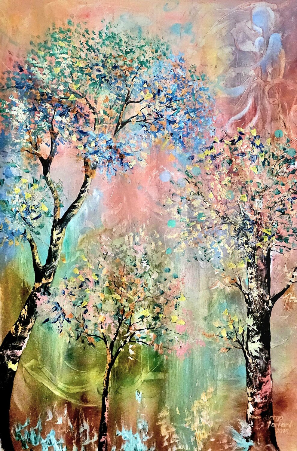 Trees of the Inner Light Margarita Akhmetgaleeva Original painting for sale