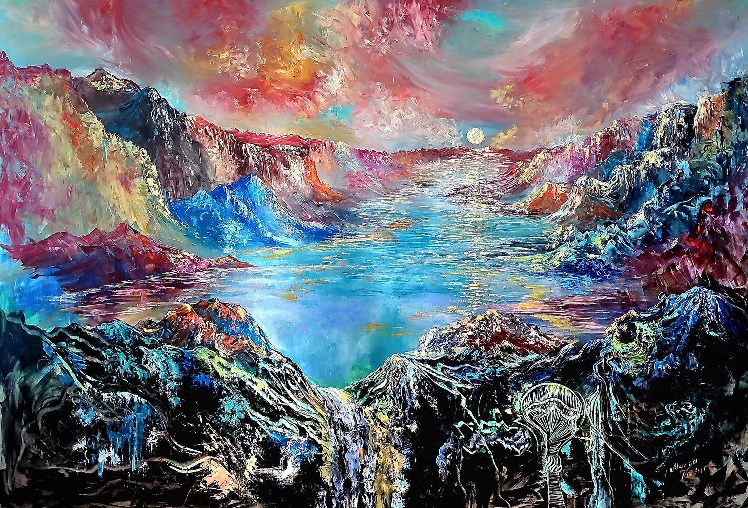 Canyon of Wishes Margarita Akhmetgaleeva Original painting for sale