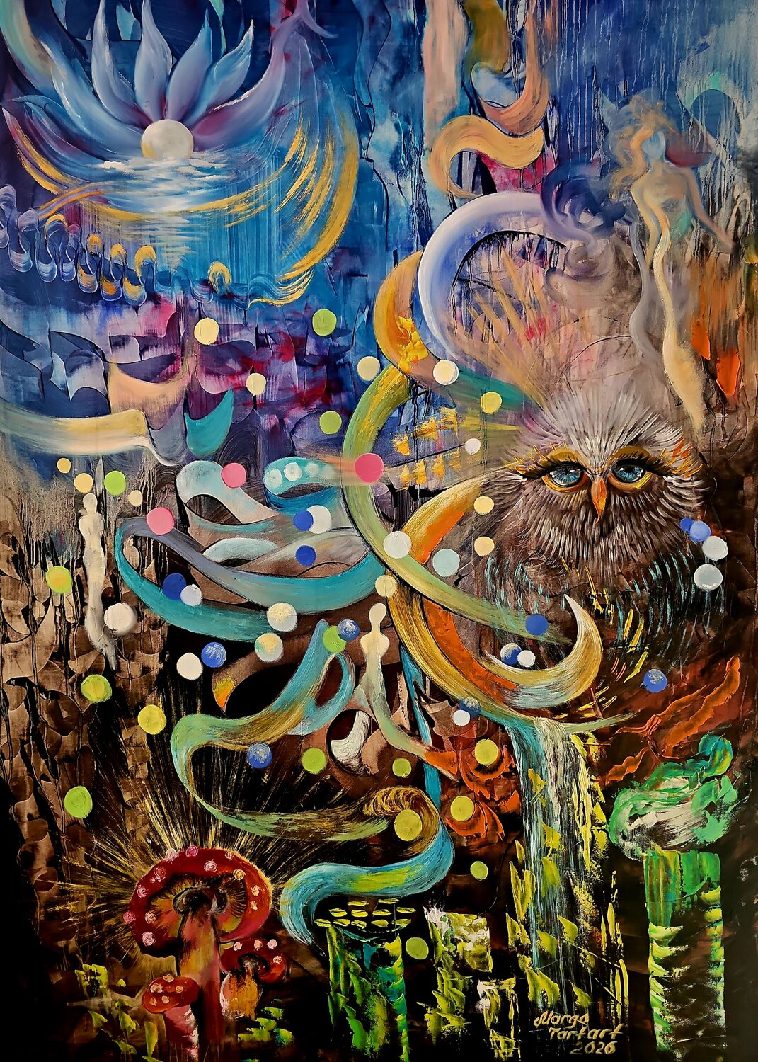 Dream of the Guardian of Worlds Margarita Akhmetgaleeva Original painting for sale