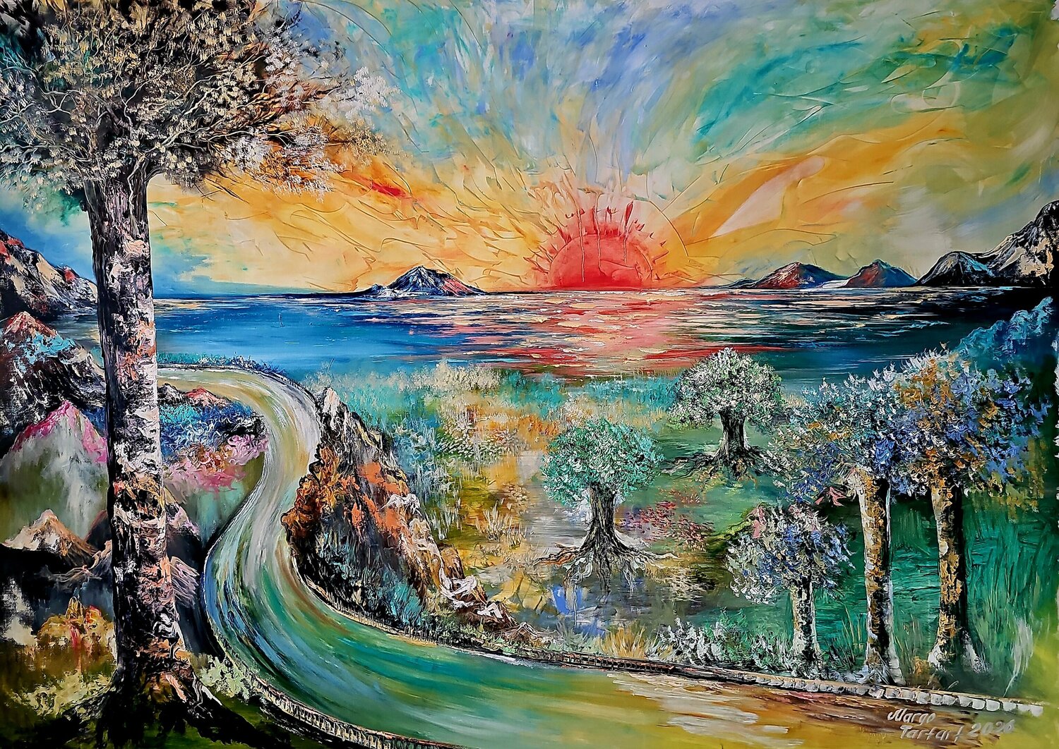 Waves of Freedom Margarita Akhmetgaleeva Original painting for sale