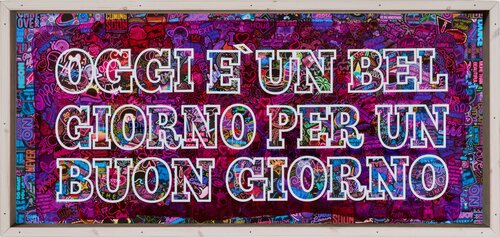 OGGI È UN BEL GIORNO PER UN BUON GIORNO by Xavi Castel, Painting for Sale on Select