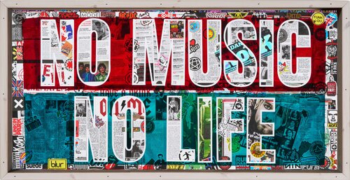 NO  MUSIC NO LIFE by Xavi Castel, Painting for Sale on Select
