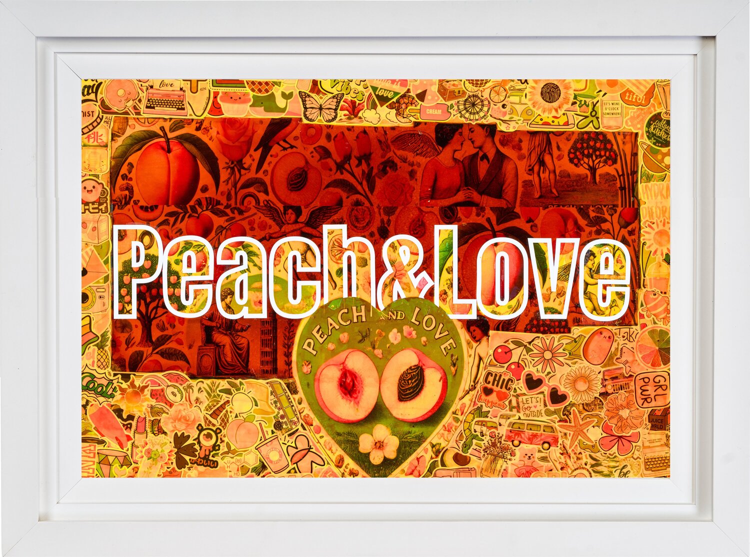 PEACH & LOVE Xavi Castel Original painting for sale