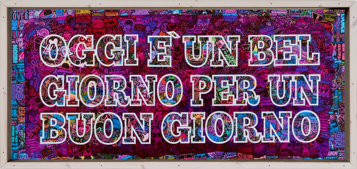OGGI È UN BEL GIORNO PER UN BUON GIORNO Xavi Castel Original painting for sale