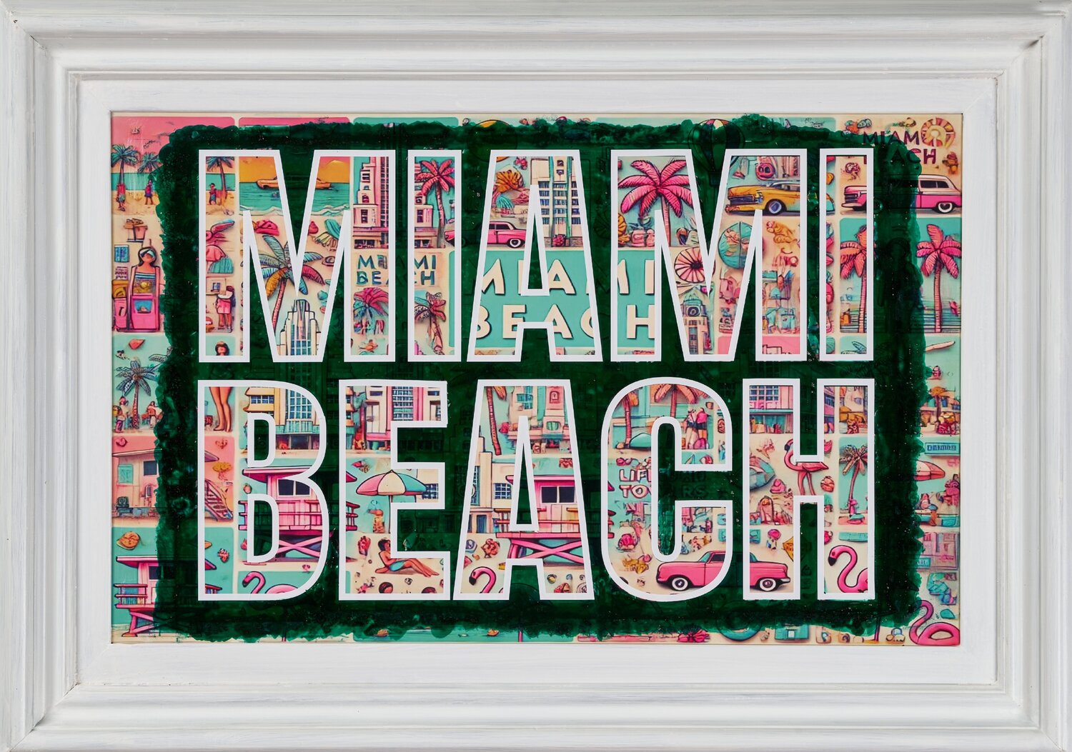 MIAMI BEACH Xavi Castel Original painting for sale