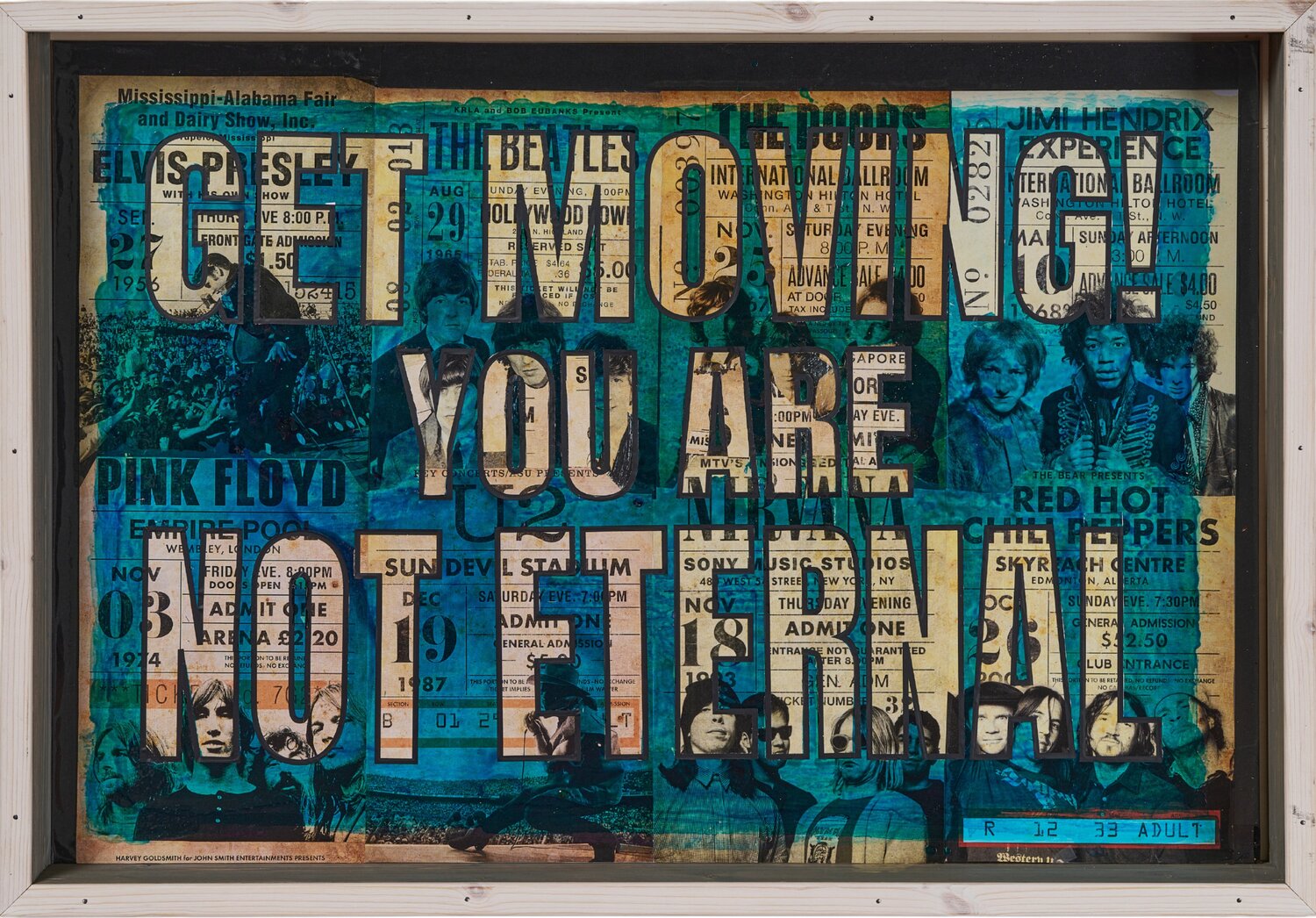 GET MOVING! YOU ARE NOT ETERNAL Xavi Castel Original painting for sale