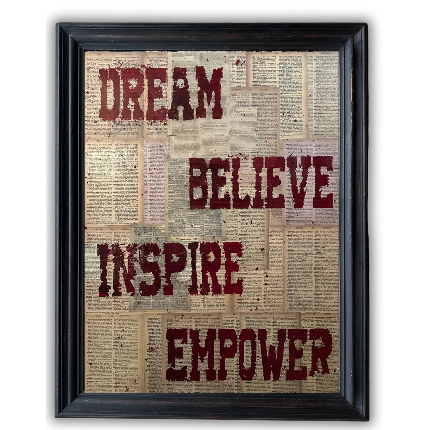 DREAM BELIVE INSPIRE EMPOWER Xavi Castel Original painting for sale