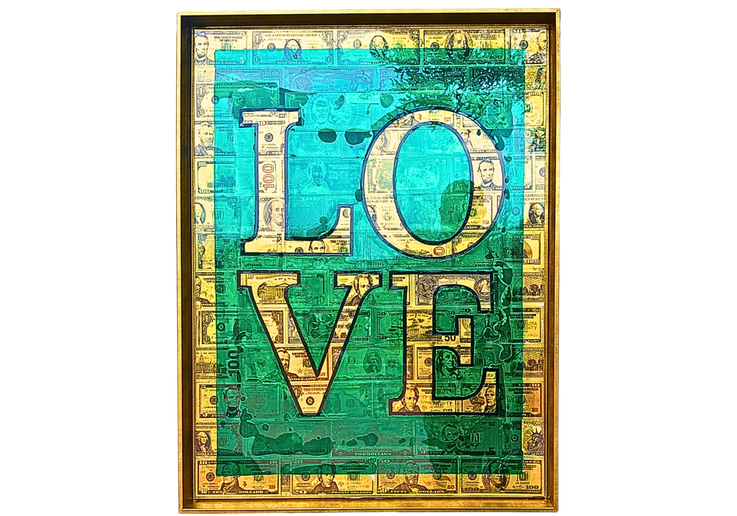 LOVE GOLD Xavi Castel Original painting for sale