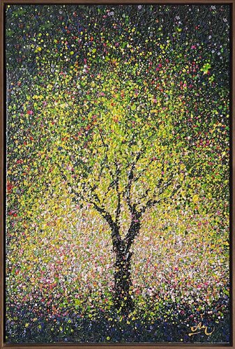 TREE OF LIGHT - FRAMED by Nadiia Antoniuk, Painting for Sale on Select