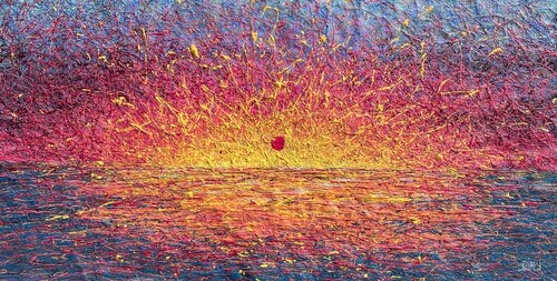 Woven Sunset by Nadiia Antoniuk, Painting for Sale on Select