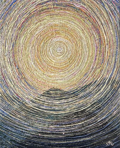 Serenity Woven in Light - Ready to hang by Nadiia Antoniuk, Painting for Sale on Select