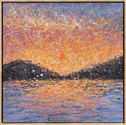 A Moment Held by Sunrise - framed by Nadiia Antoniuk, Painting for Sale on Select