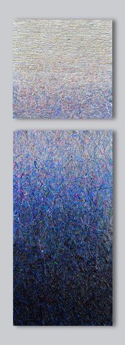 In search of silence- 3 (blue) by Nadiia Antoniuk, Painting for Sale on Select