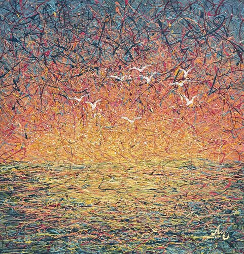 Moments Between Breaths by Nadiia Antoniuk, Painting for Sale on Select