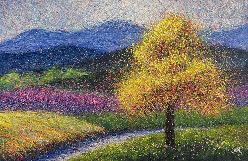 Fragments of Unseen Happiness by Nadiia Antoniuk, Painting for Sale on Select