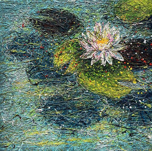 The Quiet Heart of the Lake by Nadiia Antoniuk, Painting for Sale on Select