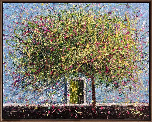 Tree of Spring - framed by Nadiia Antoniuk, Painting for Sale on Select