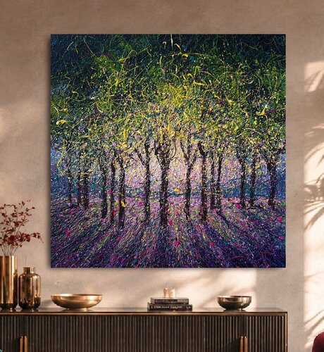 In the blooming forest" by Nadiia Antoniuk, Painting for Sale on Select